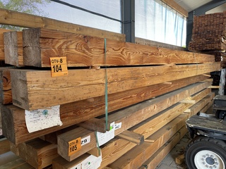 Ca. 15x Douglas balken geschaafd, 190x190mm, lengte 500cm